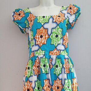 Ankara African print Dress Handmade size 10
